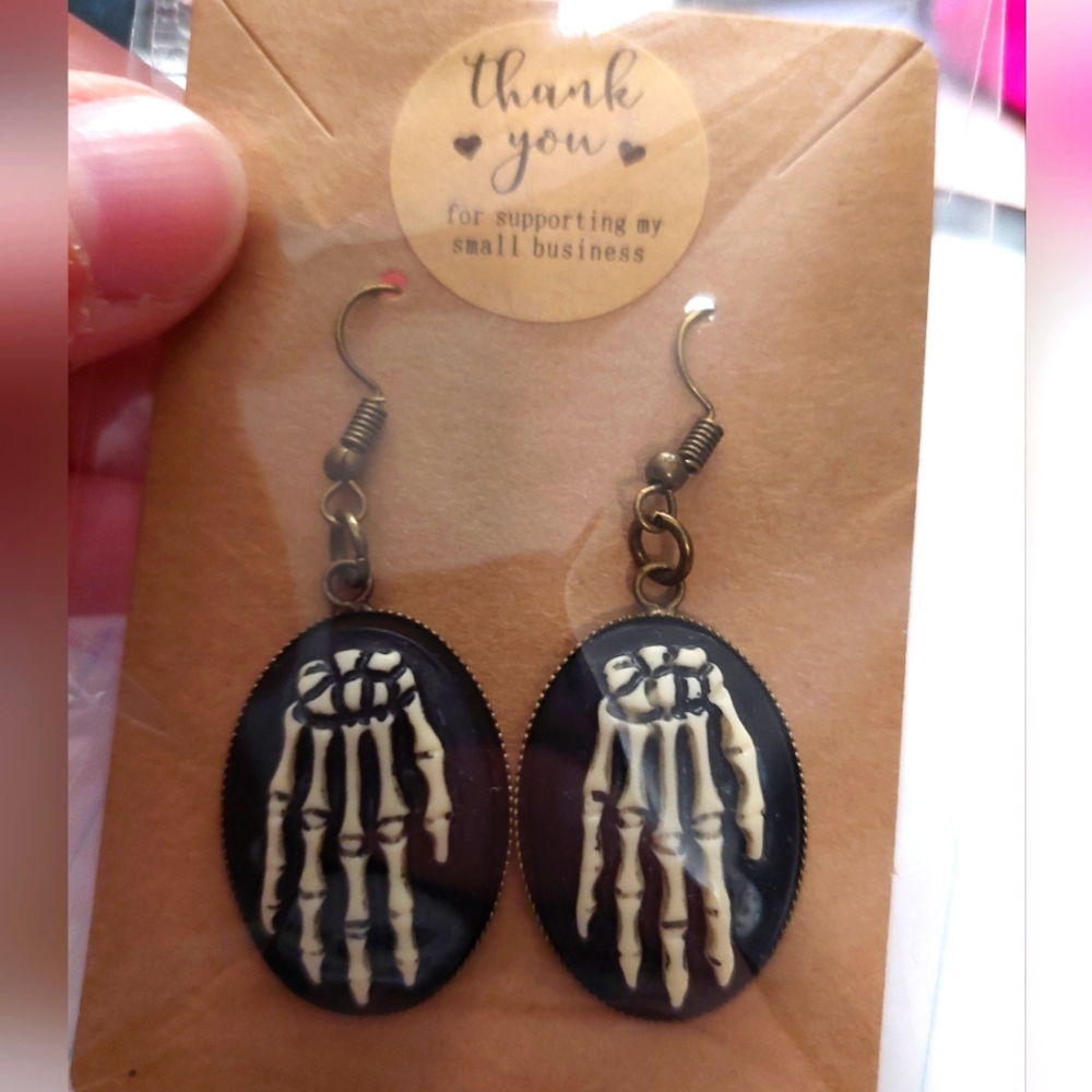 Skeleton Hand Earrings